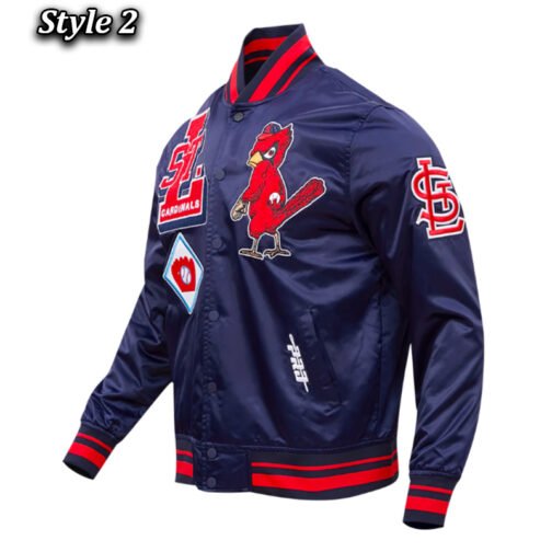 St. Louis Cardinals Mashup Classic Rib Satin Jacket - Image 6