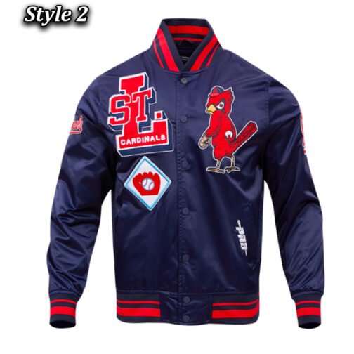 St. Louis Cardinals Mashup Classic Rib Satin Jacket - Image 2