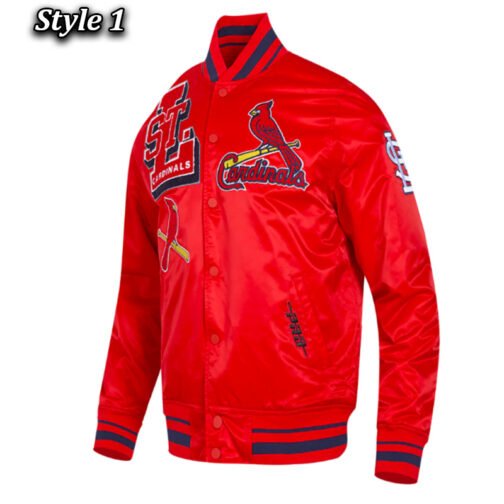 St. Louis Cardinals Mashup Classic Rib Satin Jacket - Image 5