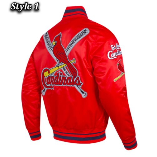 St. Louis Cardinals Mashup Classic Rib Satin Jacket - Image 7