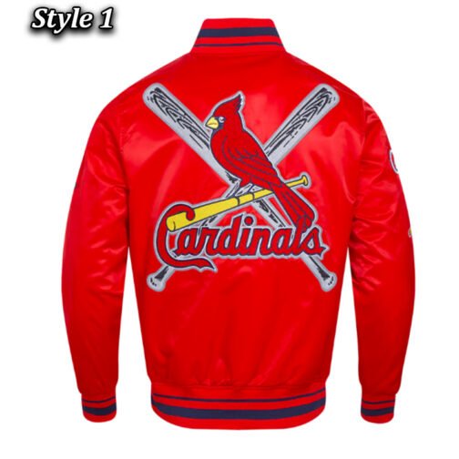 St. Louis Cardinals Mashup Classic Rib Satin Jacket - Image 3