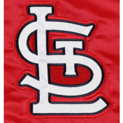 St. Louis Cardinals Midfield Red Satin Jacket - Image 4