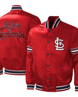 St. Louis Cardinals Midfield Red Satin Jacket