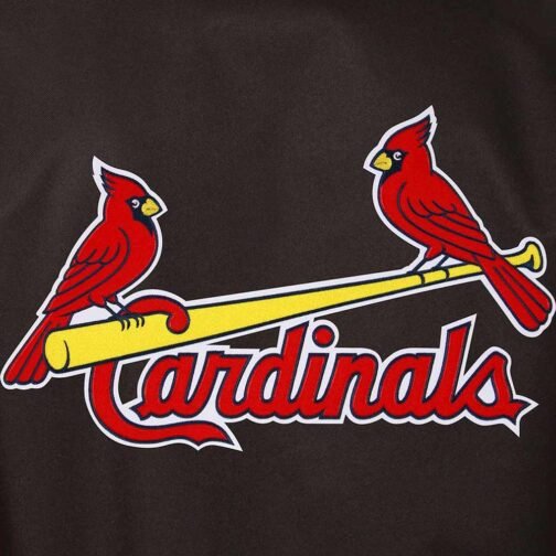 St. Louis Cardinals Black and Red Poly-Twill Jacket - Image 5