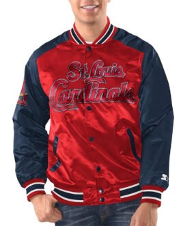 Red/Navy St. Louis Cardinals Renegade Varsity Satin Jacket