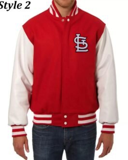 St. Louis Cardinals Letterman Red and White Two Tone Jacket