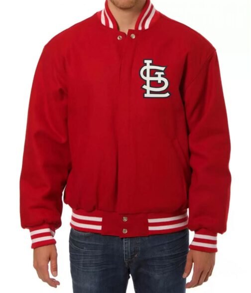 MLB St. Louis Cardinals Red Wool Varsity Jacket