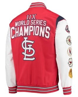 St. Louis Cardinals Game Commemorative Red/White Satin Jacket