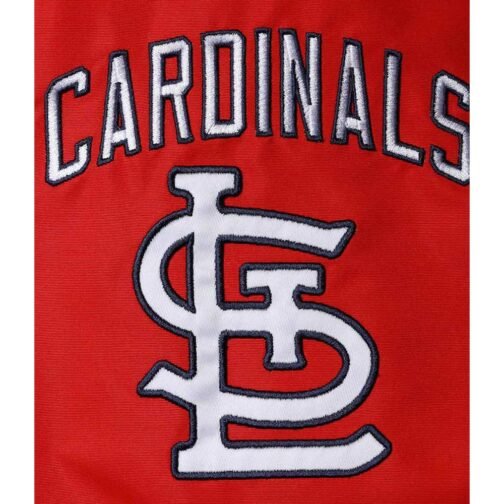 St. Louis Cardinals Game Commemorative Red/White Satin Jacket - Image 4