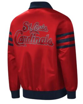 The Captain II St. Louis Cardinals Red Varsity Satin Jacket