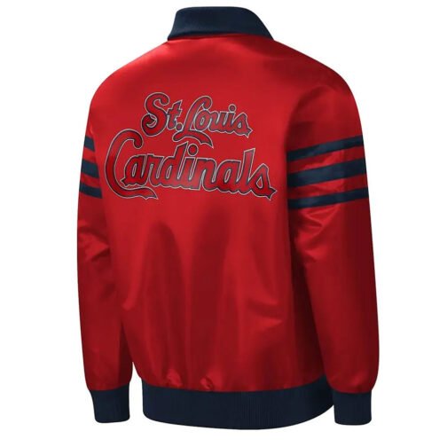 The Captain II St. Louis Cardinals Red Varsity Satin Jacket - Image 2