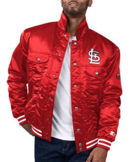 St. Louis Cardinals Red Silver Tab Trucker Jacket