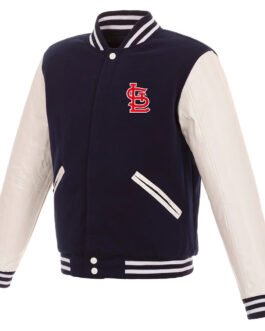 St. Louis Cardinals Navy and White Varsity Jacket