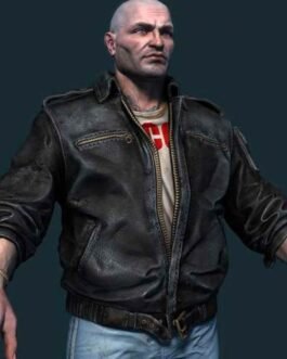 Trader STALKER 2 Black Leather Jacket