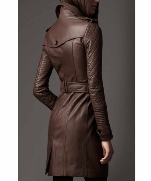 Castle Kate Beckett Double Breasted Leather Coat - Image 2