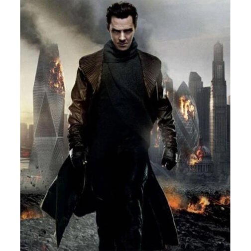 Star Trek Into Darkness Khan Brown Leather Coat - Image 2