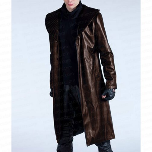 Star Trek Into Darkness Khan Brown Leather Coat - Image 4