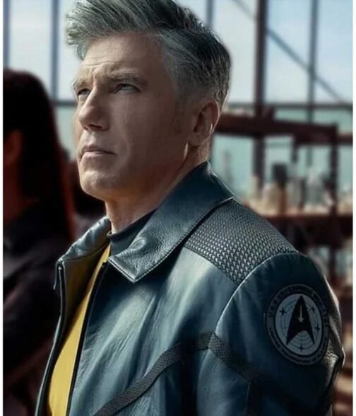 Strange New Worlds Star Trek Grey Leather Jacket - Image 6