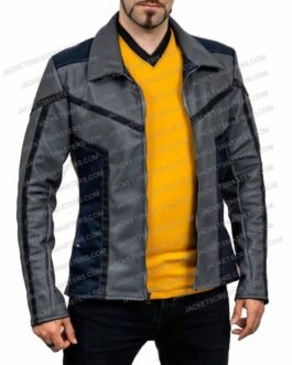 Strange New Worlds Star Trek Grey Leather Jacket