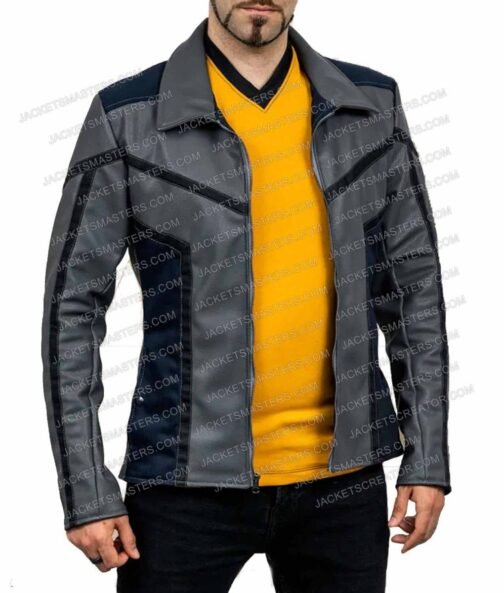 Strange New Worlds Star Trek Grey Leather Jacket