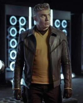 Strange New Worlds Star Trek Grey Leather Jacket