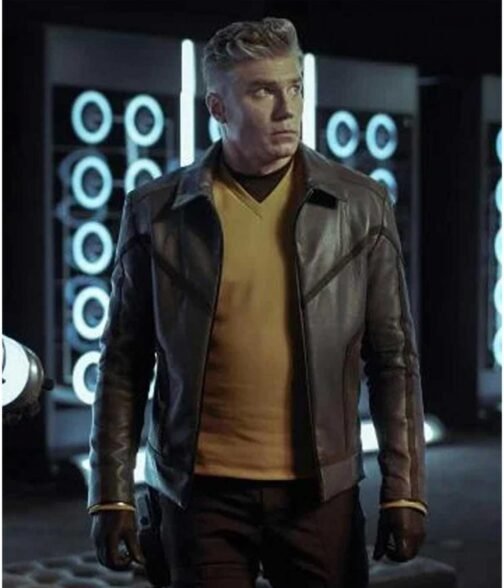 Strange New Worlds Star Trek Grey Leather Jacket - Image 2