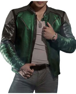 Kazuda Xiono Star Wars Resistance Green Leather Jacket