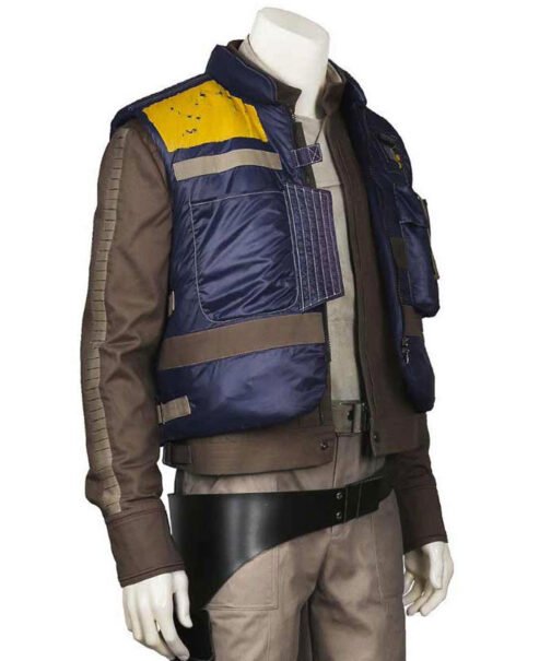 Captain Cassian Andor Star Wars Rogue One Blue Vest - Image 4
