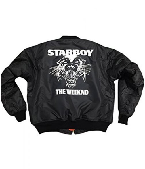 The Weeknd Starboy Panther XO Black Bomber Jacket - Image 5