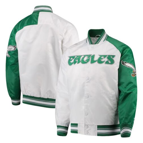 Philadelphia Eagles Start of Season White/Green Jacket - Image 4
