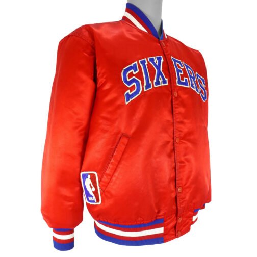 76ers Philadelphia Sixers Vintage Red Jacket - Image 7