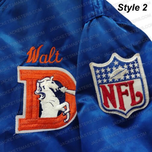 Denver Broncos Blue Satin Jacket - Image 9