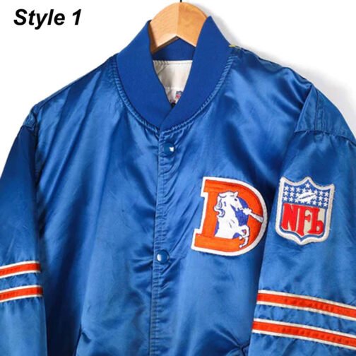 Denver Broncos Blue Satin Jacket - Image 7
