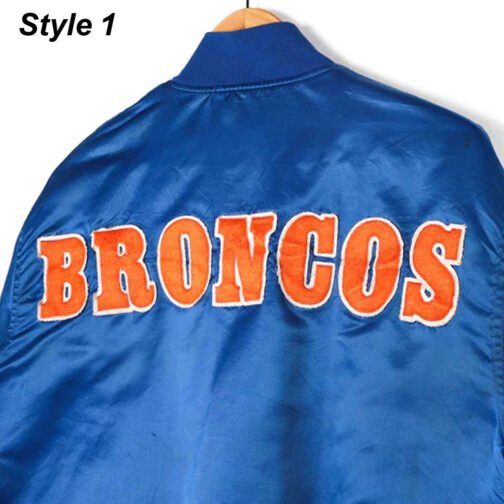Denver Broncos Blue Satin Jacket - Image 10