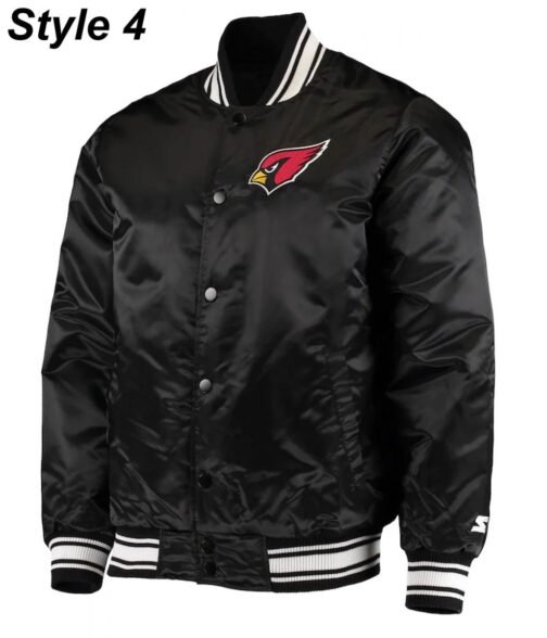 Starter Arizona Cardinals Red/Black Satin Jacket - Image 4