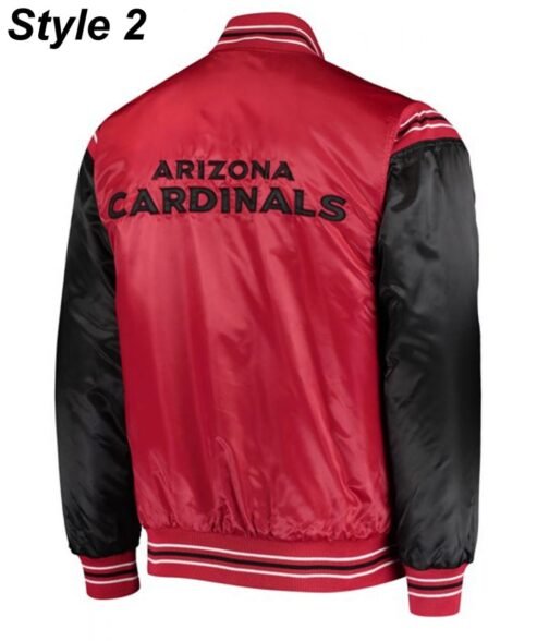 Starter Arizona Cardinals Red/Black Satin Jacket - Image 6