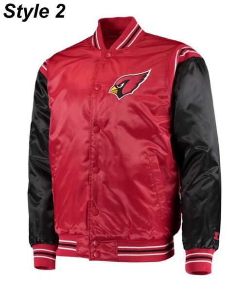 Starter Arizona Cardinals Red/Black Satin Jacket - Image 2