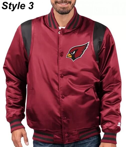 Starter Arizona Cardinals Red/Black Satin Jacket - Image 11