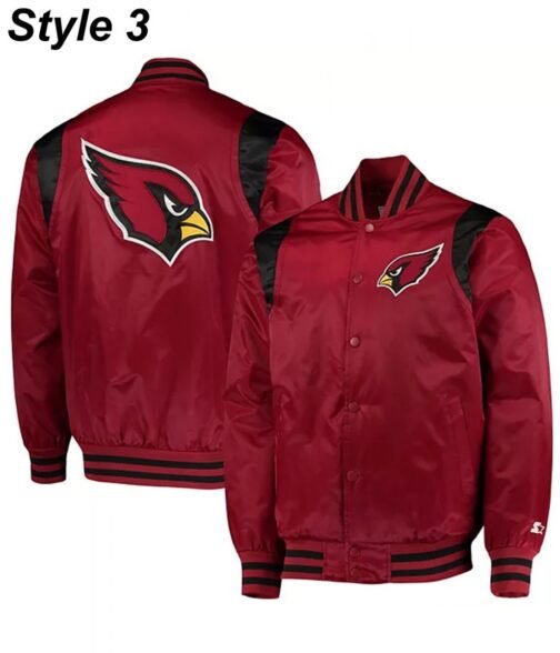 Starter Arizona Cardinals Red/Black Satin Jacket - Image 12