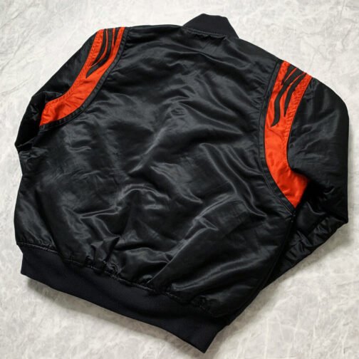 NFL Black/White Bengals Satin Jacket - Image 5
