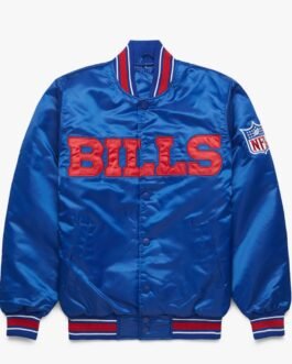 Bomber Bills Gameday Satin Blue Jacket