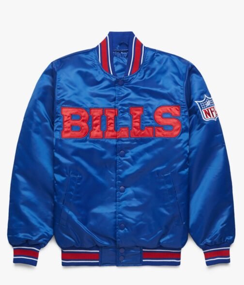 Bomber Bills Gameday Satin Blue Jacket