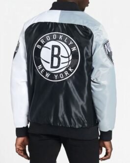 Brooklyn Nets Remix Satin Color-Block Jacket