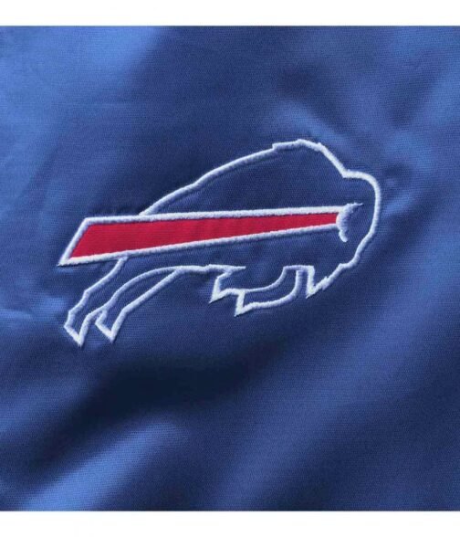 Buffalo Bills Leader Full-Snap Blue and Red Satin Jacket - Image 4
