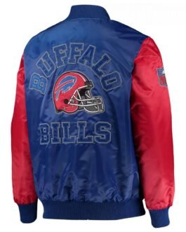 Buffalo Bills Locker Room Throwback Royal Blue and Red Jacket