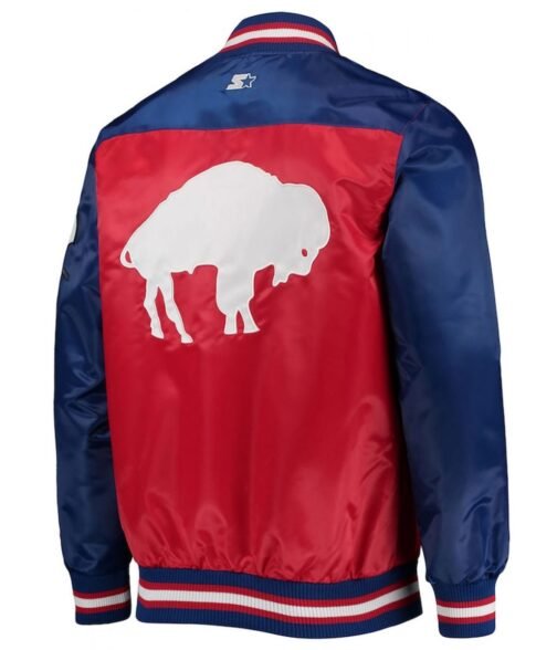 Buffalo Bills The Tradition II Team Full-Snap Varsity Satin Jacket - Image 2