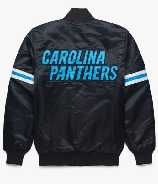 Carolina Panthers Black Satin Jacket - Image 2