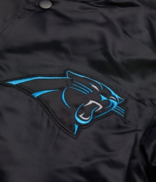 Carolina Panthers Black Satin Jacket - Image 3