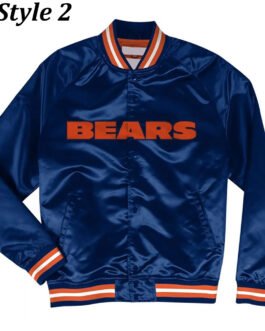 Chicago Bears Gameday Navy Blue Satin Jacket