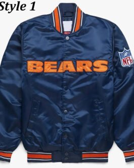 Chicago Bears Gameday Navy Blue Satin Jacket